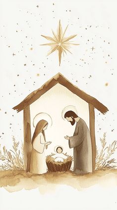 Adorn your home with these lovely Nativity art images this Christmas. Each painting beautifully portrays the birth of Jesus, creating a serene and holy Christmas scene. Perfect for lovers of biblical art, these pieces bring a touch of divine inspiration to your festive decor. Nativity Silhouette Painting, Nativity Scene Drawing, Cute Christmas Images, Nativity Scene Painting, Religious Christmas Decorations, Nativity Scene Art, Nativity Painting, Catholic Symbols