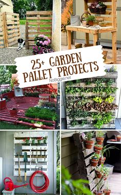 25 garden pallet projects that are easy to make with wood pallets and planters