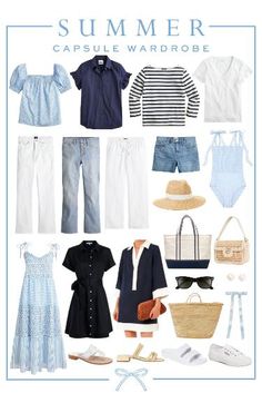 Preppy Style Outfits Summer, Preppy Capsule Wardrobe Summer, Fashion Trends 2024 Spring Summer Women Casual, Hamptons Summer Style, Coastal Grandmother Capsule Wardrobe, Summer Capsule 2024, Summer Wardrobe 2024, Preppy Summer Fashion, Thailand Ootd Travel Outfits