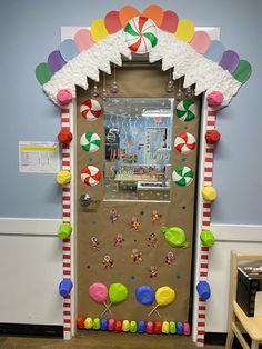 Gingerbread house classroom door for winter time! #gingerbread #gingerbreadhouses #classroom #classroomdoordecor #winter #christmas #christmasdoordecor #winterclassroom #classroomdecorations #preschool #preschoolteacher #preschoolactivity Class Decor Christmas, Christmas Decorations School Classroom, Gingerbread Door Ideas For Classroom, Gingerbread Doors Classroom, Ginger Bread Classroom Door Ideas, Ginger Bread Door Decorations Classroom, Class Christmas Decor, Gingerbread Door Classroom, Gingerbread Teacher Door