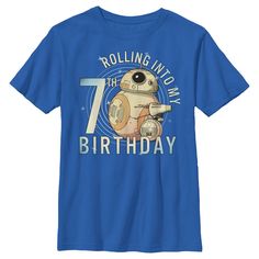 Dallas Stars The birthday kiddo will love having friends and family celebrate with them wearing this boys' birthday graphic tee. Crewneck Short sleevesFABRIC & CARE Cotton Machine wash Imported The birthday kiddo will love having friends and family celebrate with them wearing this boys' birthday graphic tee. Star Wars The birthday kiddo will love having friends and family celebrate with them wearing this boys' birthday graphic tee. Size: X Large. Color: Med Blue. Gender: male. Age Group: kids. Birthday Graphic, Having Friends, Bb 8, Dallas Stars, Boy Tees, 8th Birthday, 7th Birthday, Boys Top, 5th Birthday