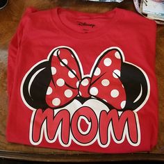 Brand New With Tags. Red Mom Minnie Shirt. Size M (8/10). All Items Come From A Smoke Free Home Red Disney, Minnie Shirt, Disney Mom, Mickey Mouse Shirts, Mom Tshirt, Wear With Leggings, Disney Tees, Disney Shirt, Disney Tshirts