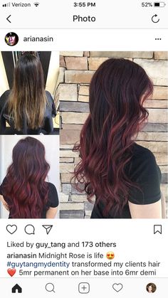 Midnight Rose Hair Color, Rose Hair Color, Guy Tang Mydentity, Women's Haircuts, Mom Hair, Color Formulas, Midnight Rose, Guy Tang, Mom Hairstyles