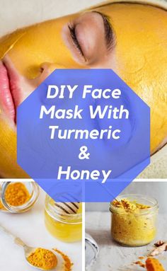 Face Mask Turmeric, Honey And Turmeric, Tumeric Masks, Make A Face Mask, Homemade Face Mask, Turmeric And Honey, Honey Face Mask, Turmeric Face Mask, Tumeric Face Mask