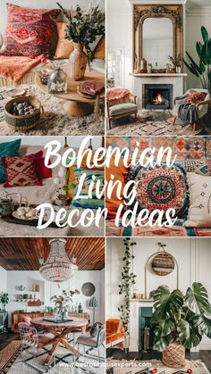 bohemian living room decor ideas that are easy to do in your own home or apartment