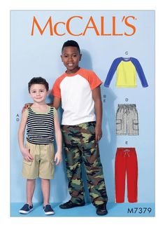 two young boys standing next to each other in front of an advertisement for the children's clothing line