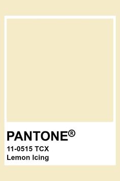 pantone's lemon icing is shown with the words, 1 - 015 tcx