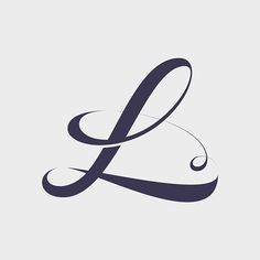 the letter l is made up of swirly lines and curves, as well as an elegant