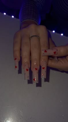 Vday Nails, Long Acrylic Nail Designs, Valentine Nails, Nail Designs Valentines, Cute Acrylic Nail Designs, Classy Acrylic Nails, Long Acrylic Nails Coffin, Acrylic Nails Coffin Pink, Long Square Acrylic Nails