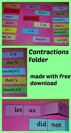 the instructions for how to make an interactive fold - out game with words and pictures