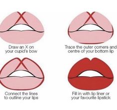 Lippie advice Fuller Lips Makeup, Fuller Lips Naturally, Basic Makeup Tutorial, Makeup Charts, Lip Tips, Party Make-up, Lipstick Hacks, Lip Tutorial