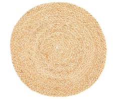 a round woven placemat on a white background