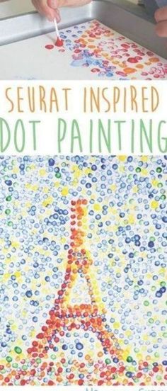 the cover of seurat inspired dot painting