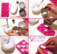 the process for making heart shaped cake decorations