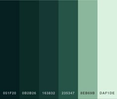 a pantoned color scheme with green tones