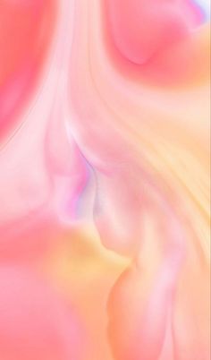 an abstract painting with pink and yellow colors