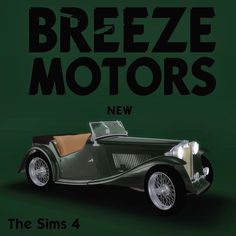 an old model car with the words breezeze motors on it's back side