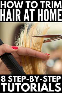 Trim Hair At Home, How To Trim Hair, Long Hair Trim, Trim Your Own Hair, Cut Hair At Home, Cut Own Hair, Trim Hair, How To Cut Your Own Hair, Diy Haircut