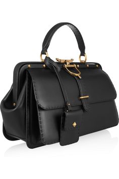 Black Doctor, Michael Kors Selma, Bag Obsession, Doctor Bag, Kelly Bag, Beautiful Handbags, Studded Leather