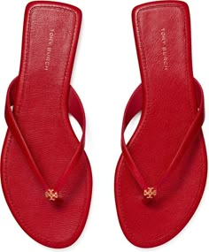 Tory Burch Classic Flip Flop (Women) | Nordstrom 2025 Wardrobe, Mexico Outfits, Red Flip Flops, Mom Shoes, Tory Burch Flip Flops, Outfits For Mexico, Vacation Shoes, Jordan Shoes Retro