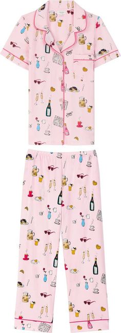 BedHead Pajamas Classic Crop Pajamas | Nordstrom Cute Printed Sleepwear For Sleepovers, Printed Fitted Sleepwear For Sleepover, Fitted Printed Sleepwear For Sleepover, Cute Printed Sleepwear For Pajama Party, Fitted Matching Set Sleepwear For Sleepover, Fitted Printed Sleepwear, Fitted Printed Sleepwear For Bedtime, Pink Cartoon Print Sleepwear, Pink Cartoon Print Sleepwear For Loungewear