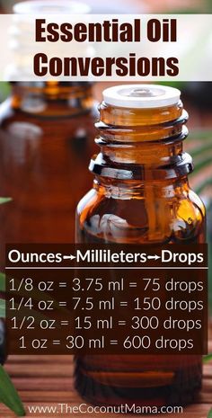 Do you know how manyof essential oils are in a bottle? This is a quick reference for converting oz ➡️ ml ➡️ drops! Health Coconut Oil, Oils For Hair, Essential Oils Herbs, Essential Oils Health, Essential Oil Blends Recipes, Essential Oils For Hair, Living Essentials Oils