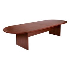 an oval conference table with two leaves on each end