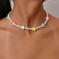 This Unique Piece Is A Wonderful Addition To Your Wardrobe And Your Style; Sure To Get Lots Of Compliments! Gshmvw00400mm1l Rainbow Beaded Necklace, Colorful Choker, Aries Necklace, Heart Costume, Silhouette Necklace, Abstract Pendant, Velvet Choker Necklaces, Pearl Strands Necklace, Pink Rose Flower