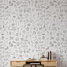 Wall Blush SG02 Letterman Grey Wallpaper in stylish home office, with focus on textured wall decor. Vintage Sports Bedroom, Vintage Sports Room, Vintage Sports Nursery, Sports Themed Bedroom, Orange Peel Wall Texture, Sports Room Boys, Wall Blush, Big Kid Bedroom, Boys Room Wallpaper