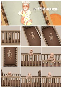 an animated baby in a crib with the caption'my infant is so cute '