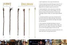 the hobbit staffs from lord of the rings are shown in this page