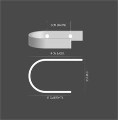 an image of a bathroom sink with measurements for the top and bottom part on it