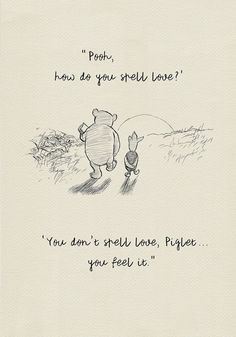 winnie the pooh and piglet quote on white paper