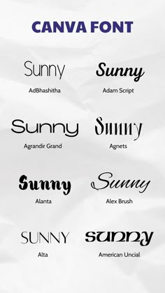 some type of font that is in different colors and sizes, with the names above them