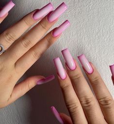 V Shape French Tip Nails Square, Two Short Nails Rest Long Acrylic, Cabo San Lucas Nail Ideas, 15s Nails, Solid Color Nail Sets, Square Extreme Nails, Spring Nails 2024 Trends Long, Flouresant Nails, Gel X Coffin Nail Designs