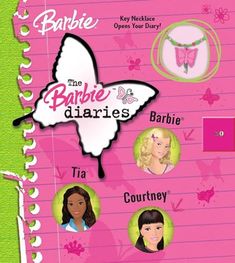 the barbieie diaries book is open to reveal its contents