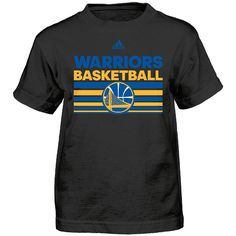 a black t - shirt with the words warriors basketball on it and an image of a basketball