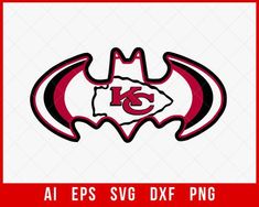 Chiefs Football Batman Logo T-shirt SVG File for Cricut Maker and Silhouette Cameo Digital Download