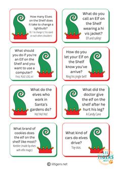 four green and red signs that say what to do with the cat in the hat