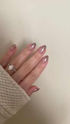 Brown Ombre Chrome Nails, Glazed Ombre Nails, Gradient Chrome Nails, Metallic Ombre Nails, Ombré Chrome Nails, Demure Nails, Gradation Nail, Ombre Chrome, Ombre Chrome Nails