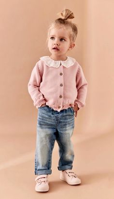 Morena Outfit, Chic Kids, Fall Baby Clothes, Kids Couture, Baby Trend, Collar Cardigan, Zara Kids, Young Fashion