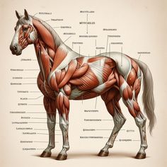 an image of a horse with muscles labeled