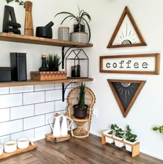 the coffee shop is clean and ready for customers to use