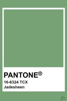 pantone's green color is shown in this image