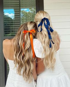 Gameday Hairstyles Football College, Auburn Gameday Outfit Football, College Gameday Hairstyles, Auburn Rush Outfits, College Gameday Hair, Auburn Football Game Outfit, Auburn University Game Day Outfits, Auburn College Aesthetic, Gator Gameday Outfit