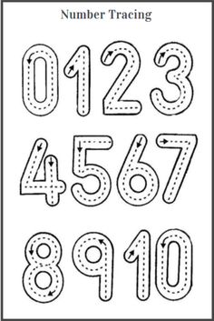 Number Tracing Worksheets Number Tracing Worksheets, Kids Worksheets Preschool, Number Tracing, Numbers For Kids, Numbers Preschool, Math Activities Preschool, Preschool Printables