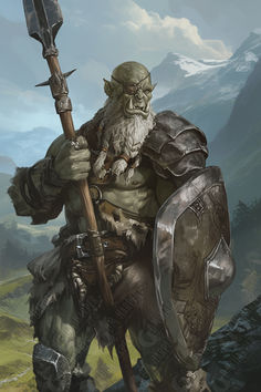 Orc Eye of Gruumsh (Storm King's Thunder) Orc Warrior Male, Orc Man, Orc Rpg, Orc Cleric, Orc King