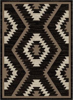 Southwestern Check Area Rug Dark Rugs, Aztec Wallpaper, Western Rugs, Cabin Rugs, Stylish Rug, Aztec Decor, Southwestern Rug, Deck Box Storage, Stylish Rugs