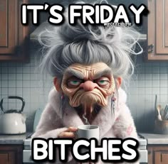 Happy Friday Funny Humor, Sleep Jokes, Happy Friday Funny, Verknipte Humor, Lady Cartoon, Wellbeing Quotes, Cartoon Grandma, Friday Funny, Funny Women Quotes