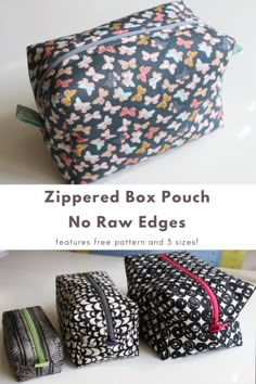 zippered box pouch no raw edges